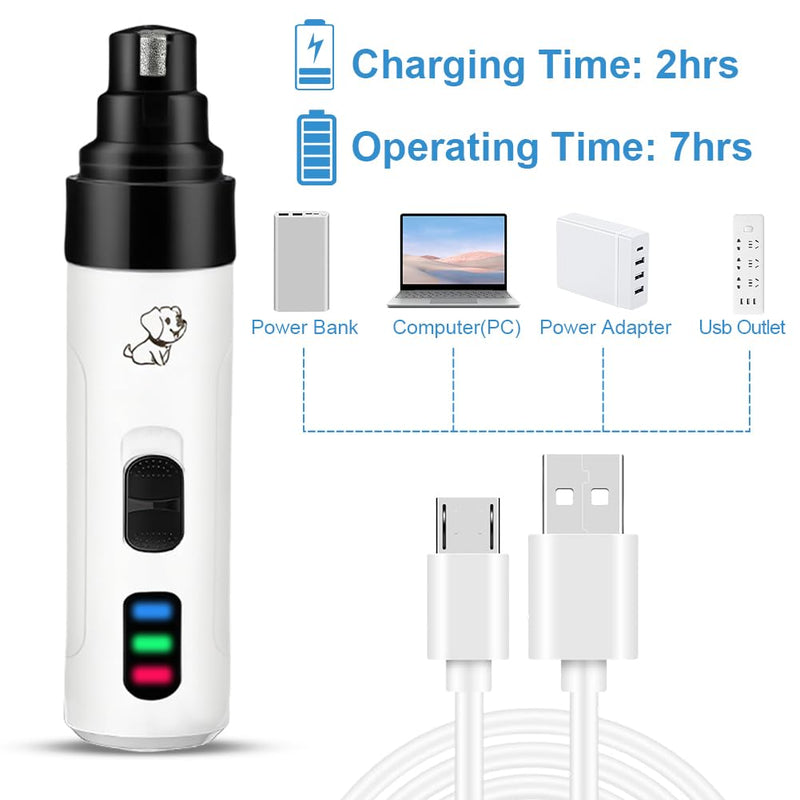 Silent Groom Pro Nail Grinder, 2025 New Dog Nail Trimmer, USB Rechargeable Pet Nail Grinder, Dog Nail Trimmers, Pet Paws Grooming Smoothing Tool - PawsPlanet Australia