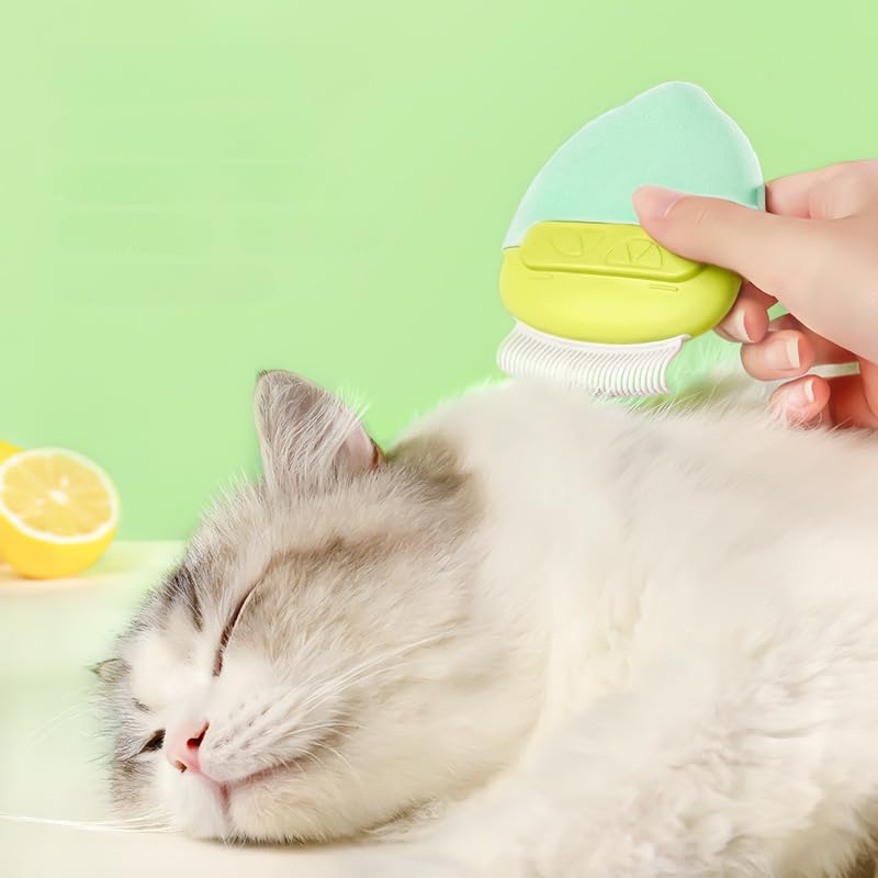 Cat Brush for Shedding – Dual-Function Cat Comb & Small Dog Brush, Furminator for Cats, Fresh Design for Grooming (Blue) Blue