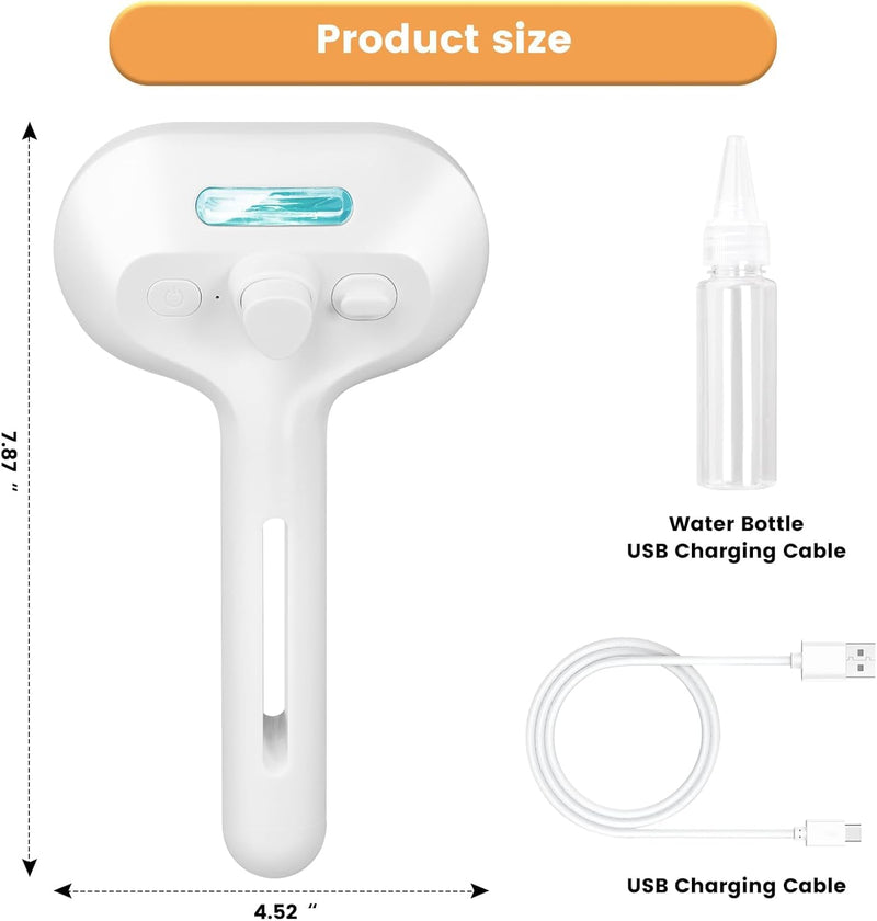 Cat Steam Brush 3 in 1 Pet Hair Grooming Brush with Steam and Release Button for Indoor Cats Pets Dogs Hair Removal Shedding M-1 - PawsPlanet Australia