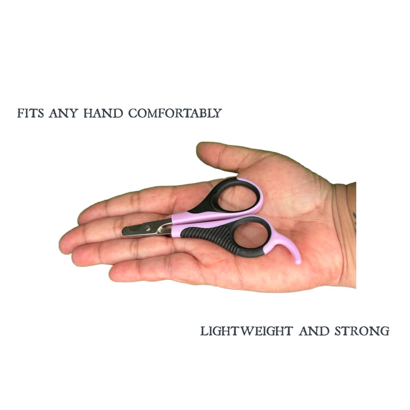 PURPLE Professional Small Pet Nail Clippers EASY GRIP Cat Nail Clipper and Trimmer Dogs Birds Rabbits Ferrets Chinchillas - PawsPlanet Australia