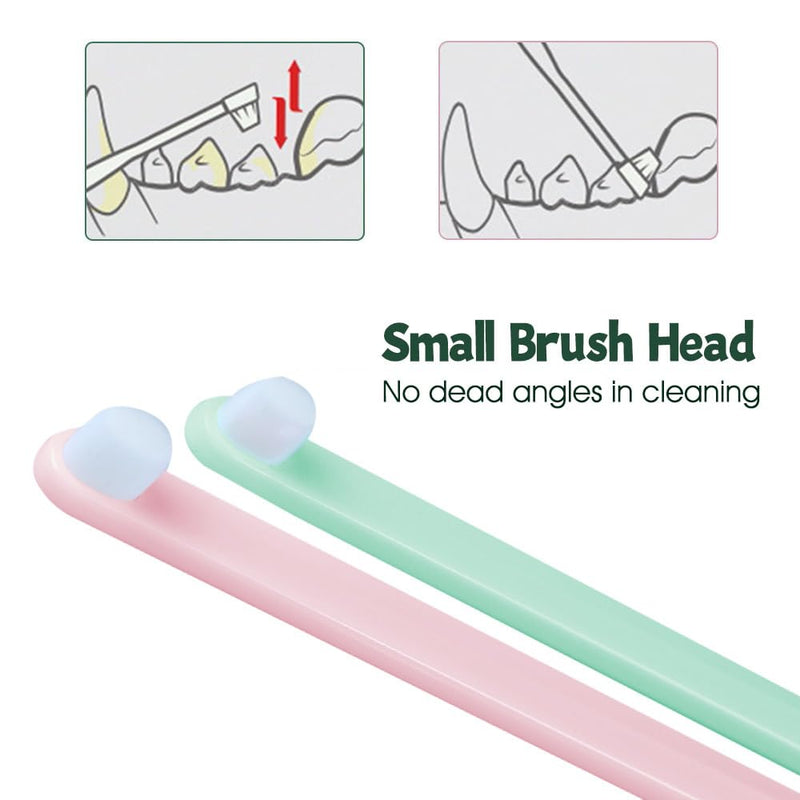 2 x Dog Toothbrushes, Toothbrush for Pets, Cat Toothbrushes with 10,000 Ultra Soft Pet Bristles and Tail Hole for Cats, Puppies, Small Dogs, Sensitive Teeth and Gums