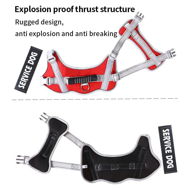 Pet Supplies, Dog Leash, Reflective pet Chest Harness, Dog Walking Rope, Explosion-Proof Punch (L,Black) L black - PawsPlanet Australia