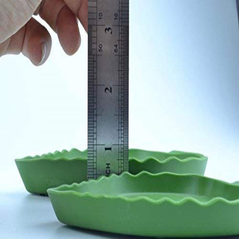 2 pack Leaf Reptile Food and Water Bowl for Pet Aquarium Ornament Terrarium Dish Plate Lizards Tortoises or Small Reptiles - PawsPlanet Australia