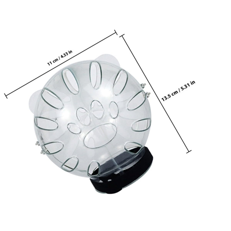 BESTYASH Transparent Cat Helmet made of ABS, Round and Breathable, Large Room with 7cm Neck Circumference, Protective Helmet against Biting and Licking for Cats after Surgery