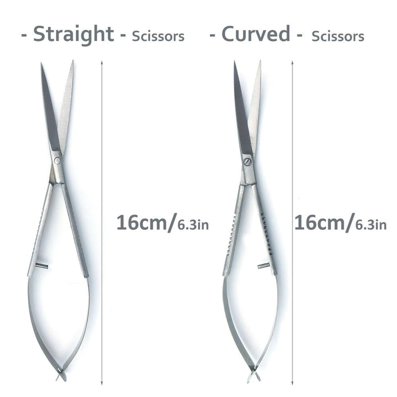 LINLAN Aquatic Plant Spring Scissors for Precise Trimming, Stainless Steel with Top Rebound Feel, Ideal for Aquatic Ferns and Microsorum Pteropus in Planted Tanks Straight - PawsPlanet Australia