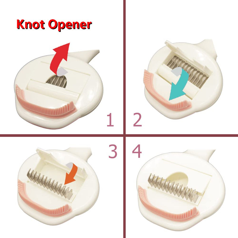 Pet Cat Dog Brush Comb Grooming Tool 3 in 1 Knot Opener Tangle Remover Slicker Brush Groomer Green