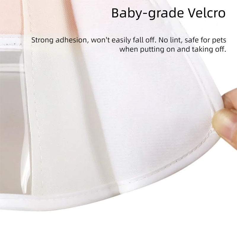 Clear Cat Recovery Cone Collar Comfortable Adjustable Pet Protective Collar Anti-Licking Soft Elizabethan Ring Dogs(Pink)