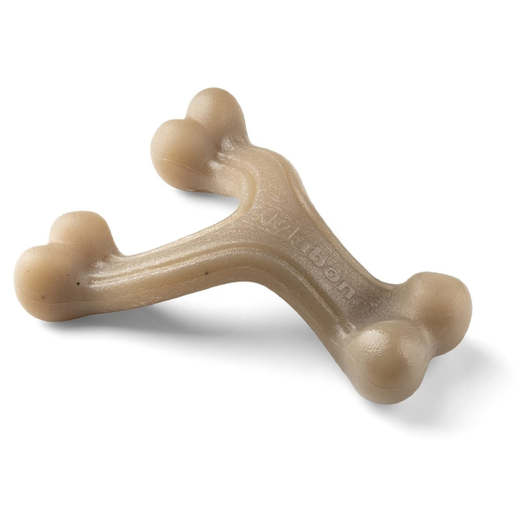 Nylabone Maximum Strength Tough Extreme Puppy Gourmet Wishbone Dog Chew Toy, Adult Teeth, Infused with Extra Peanut Butter Flavour Throughout, Small, for puppies 0-11kg - PawsPlanet Australia