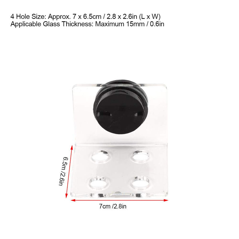 Aquarium Fish Stand, Frag Rack Acrylic Magnetic Frag Holder Support SPS Button Bracket Base for Fish Aquarium(4 Hole ) 4 Hole