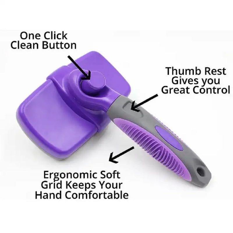 Volpe Cat Brush, Dog Brush, Furminator For Dogs, Dog Brush For Shedding,Cat Brushes For Indoor Cats,Dog Hair Remover, Deshedding Fur Removal,Purple Purple - PawsPlanet Australia