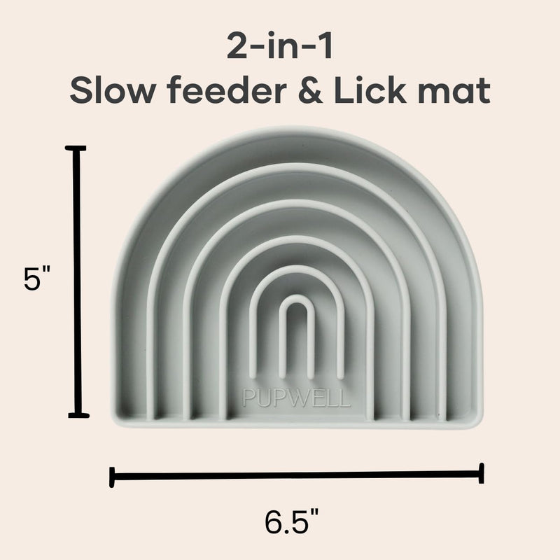 Happy Feelings Lick Mat for Dogs and Cats, Dog Slow Feeder, Anxiety and Boredom Relief (Slate Blue) - PawsPlanet Australia