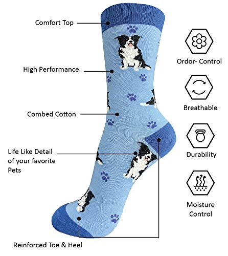 E&S Imports Pet Lover Socks - All Season - One Size Fits Most - for Women and Men – Cat and Dog Gifts Border Collie - PawsPlanet Australia