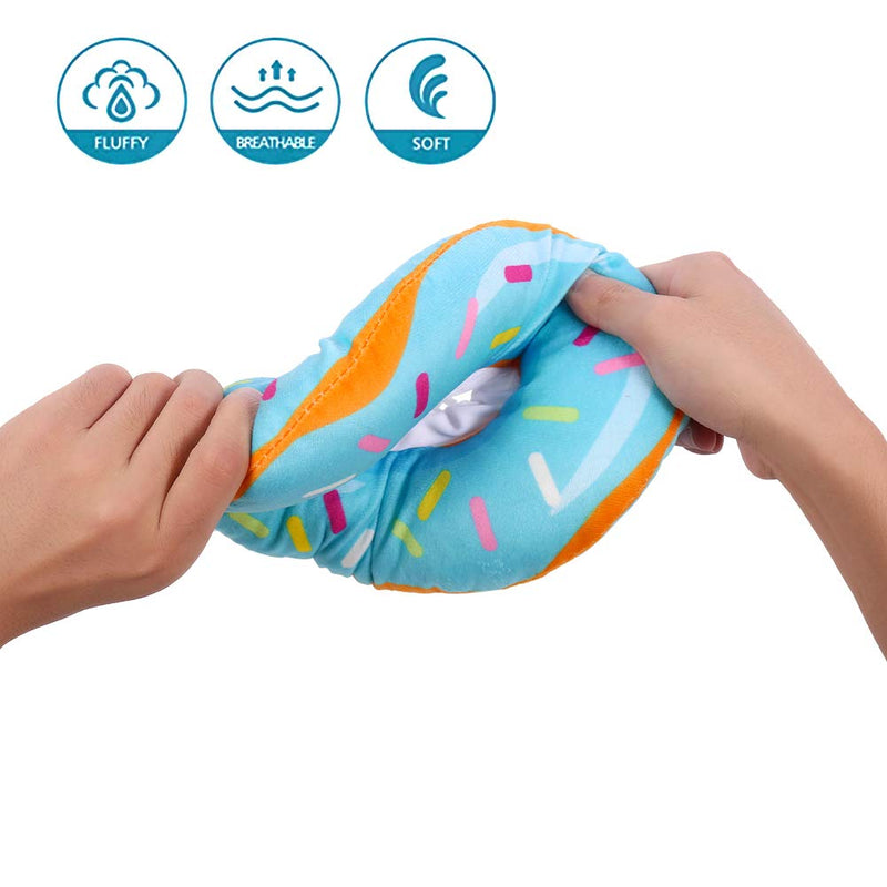 Cat Cone Collar Soft, Cat Recovery Collar Cute Cat Donut Adjustable Elizabethan Cone Cat Cones to Stop Licking Comfortable Lightweight Neck Cone for Cats Kittens After Surgery S Blue - PawsPlanet Australia