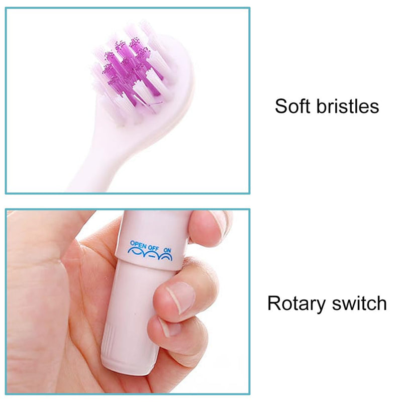 Pet Electric Toothbrush, Dog Toothbrush Safe Acoustic Wave Pet Dental Care Cleaning Tools Kit with 3 Brush Heads