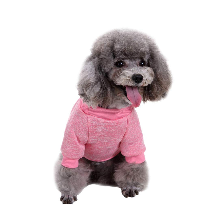 Jecikelon Dog Clothes Dogs Sweater Soft Puppies Clothing Winter Puppy Sweaters Warm Outfit for Dogs Small XXS XS Cat Apparel (Pink, M) Medium Pink - PawsPlanet Australia