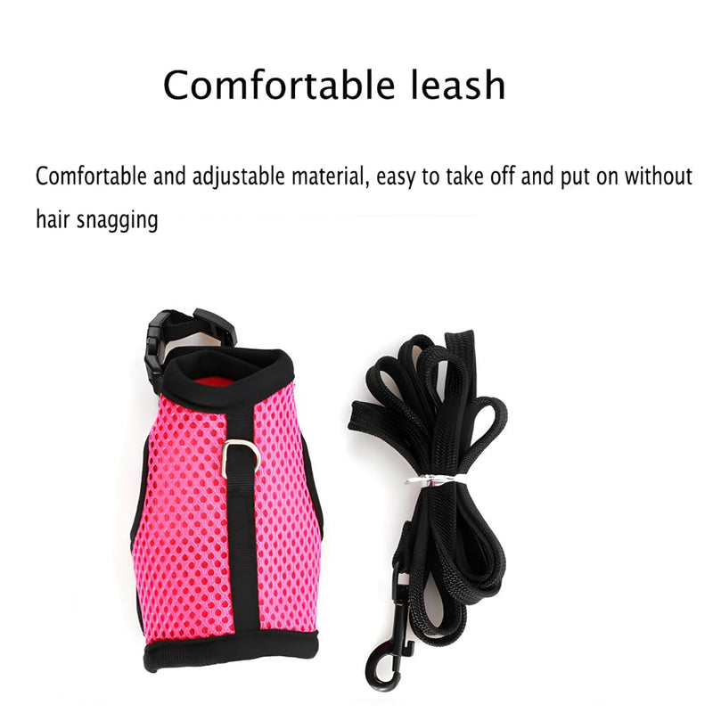 Guinea Pig Harness and Leash Set, Rat Harness and Leash Eescape Proof Walking Training for Small Animal Pets,Pink S Pink S Chest 4.7-6.2",Suitable Guinea Pig ,Rat - PawsPlanet Australia