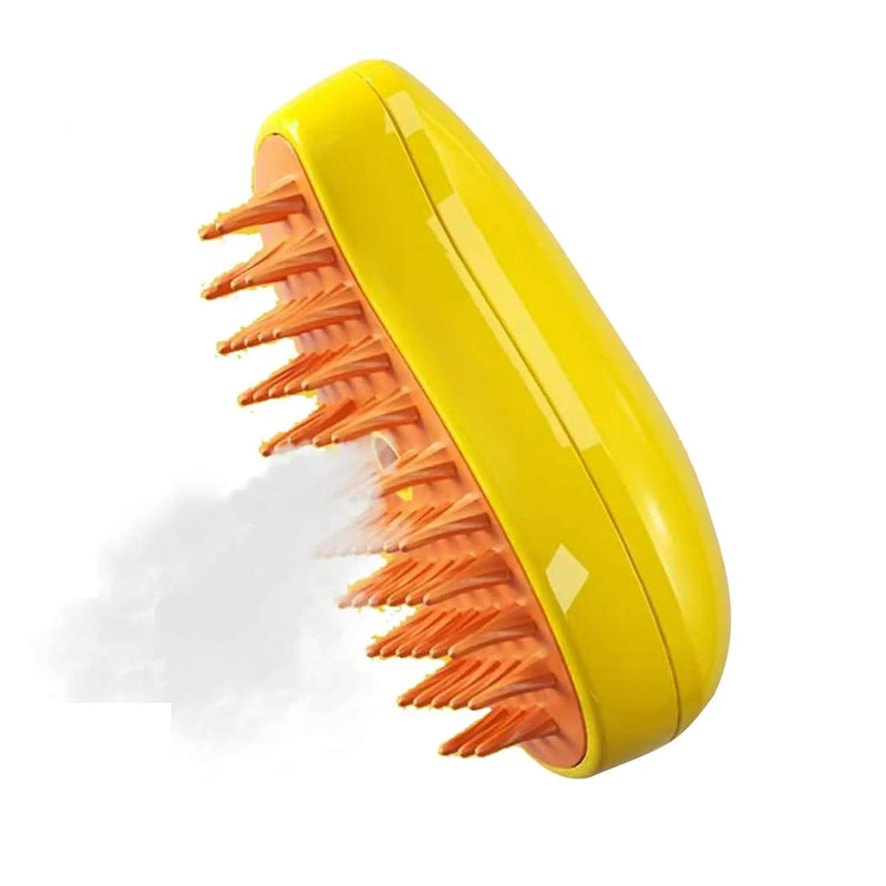 3-in-1 Rechargeable Pet Hair Brush: Massager, Steamy Comb & Self-Cleaning Mist Spray for Cats & Dogs - PawsPlanet Australia