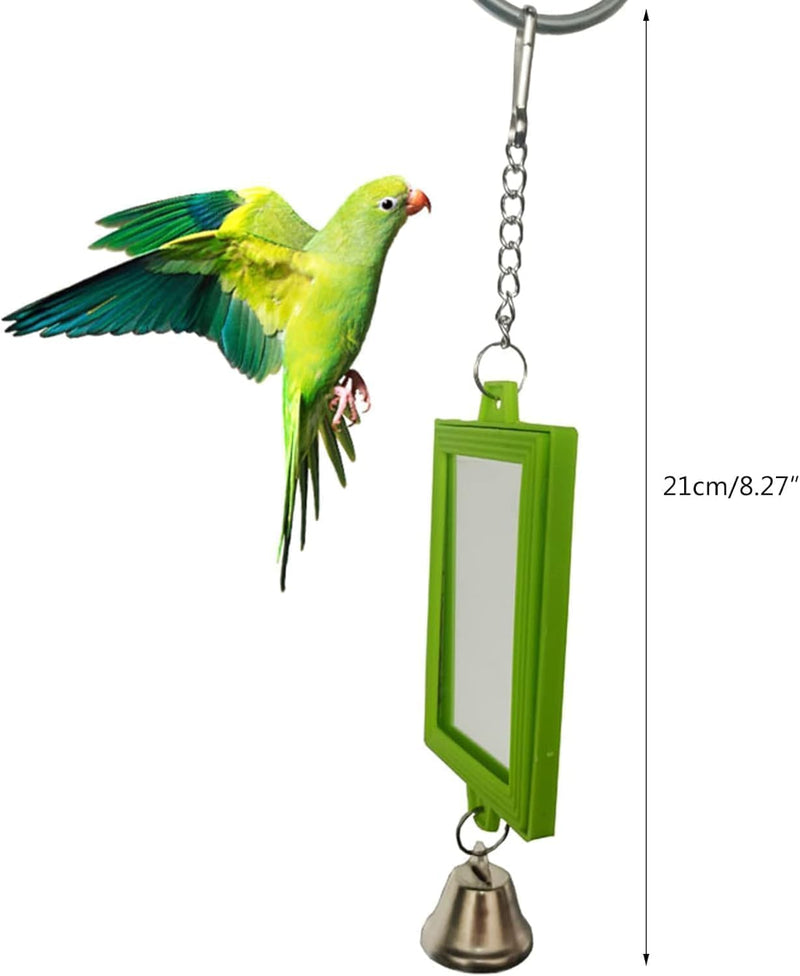 1Pc Random Color Pet Bird Mirror with Bell Interactive Parrot Toys for Budgies Parakeets Conures, Pet Supplies - PawsPlanet Australia