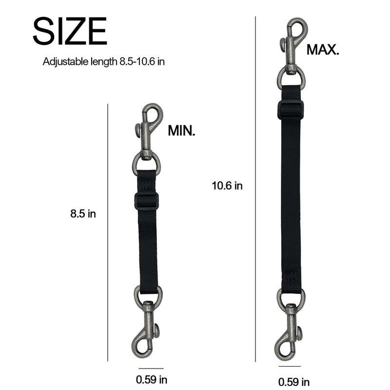 Dog Collar Safety Clip, Prong Collar Backup Clips with Dual Clasps,Double Ended Backup Clasp,Harness Collar Connectors Medium - PawsPlanet Australia