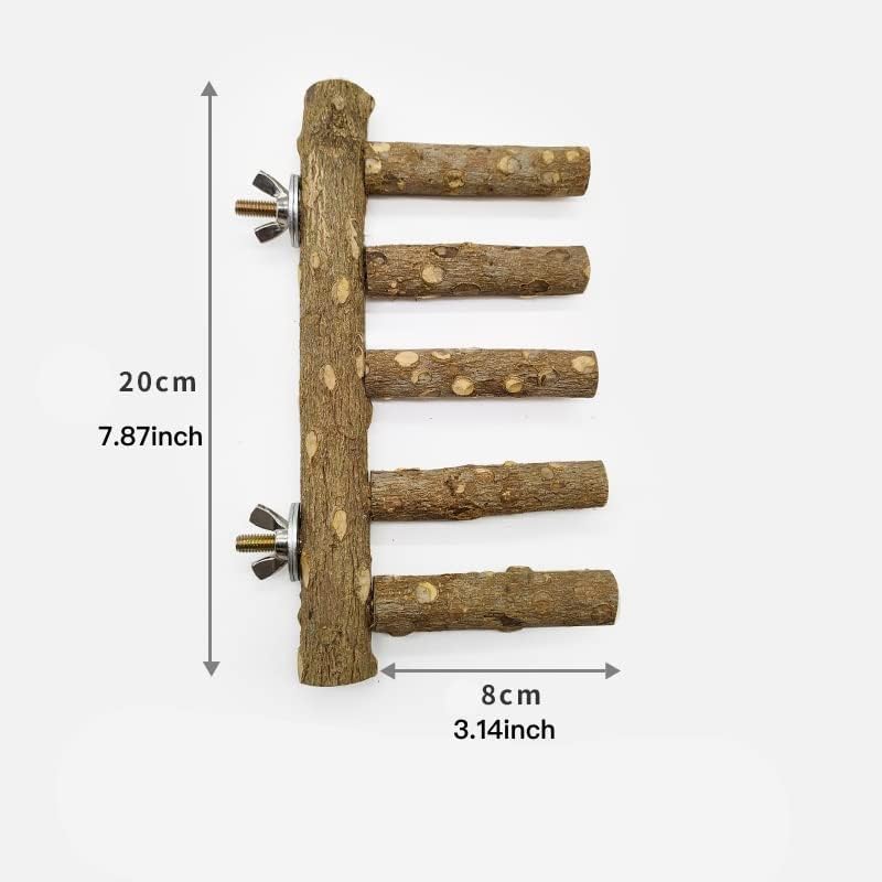 Natural Wood Bird perches Bird Ladder Perch Parrot Ladder Hamster Climbing Toys Nature Wood Stand Parrot Chew Toy for Small Animal - PawsPlanet Australia