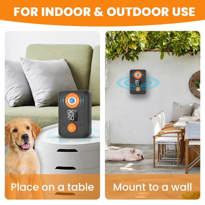 Anti Barking Device for Dogs – Ultrasonic Dog Bark Deterrent with 3 Modes, 50FT Effective Range, Rechargeable, Indoor Outdoor Anti Barking Device, Humane and Easy to Use