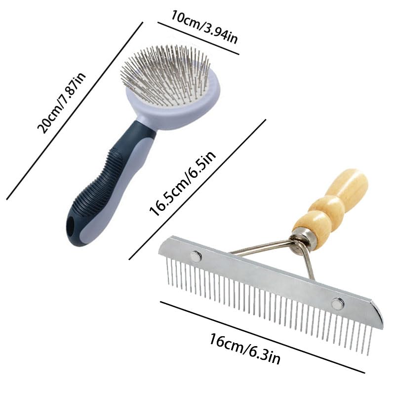 Equine Mane & Tail Combs Horse Brush for Shedding, grooming tools with wood handle - PawsPlanet Australia