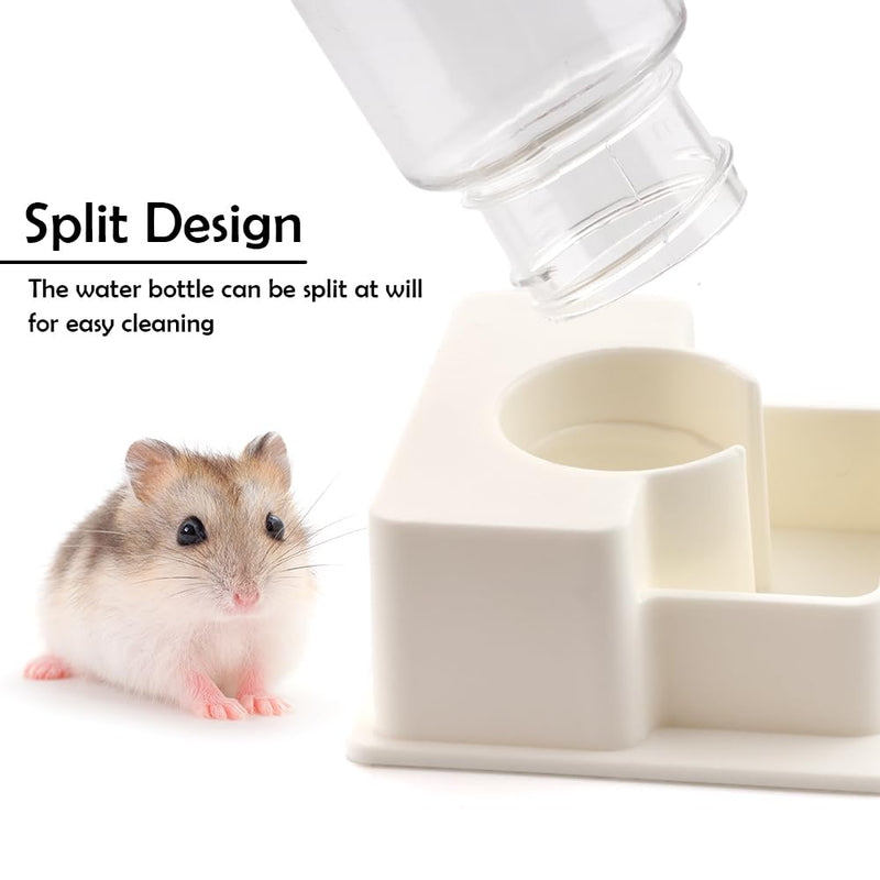 1 Pack Hamster Water Bowl Automatic Water Dispenser for Hamster Syrian Mice Gerbil Rodent (White) - PawsPlanet Australia
