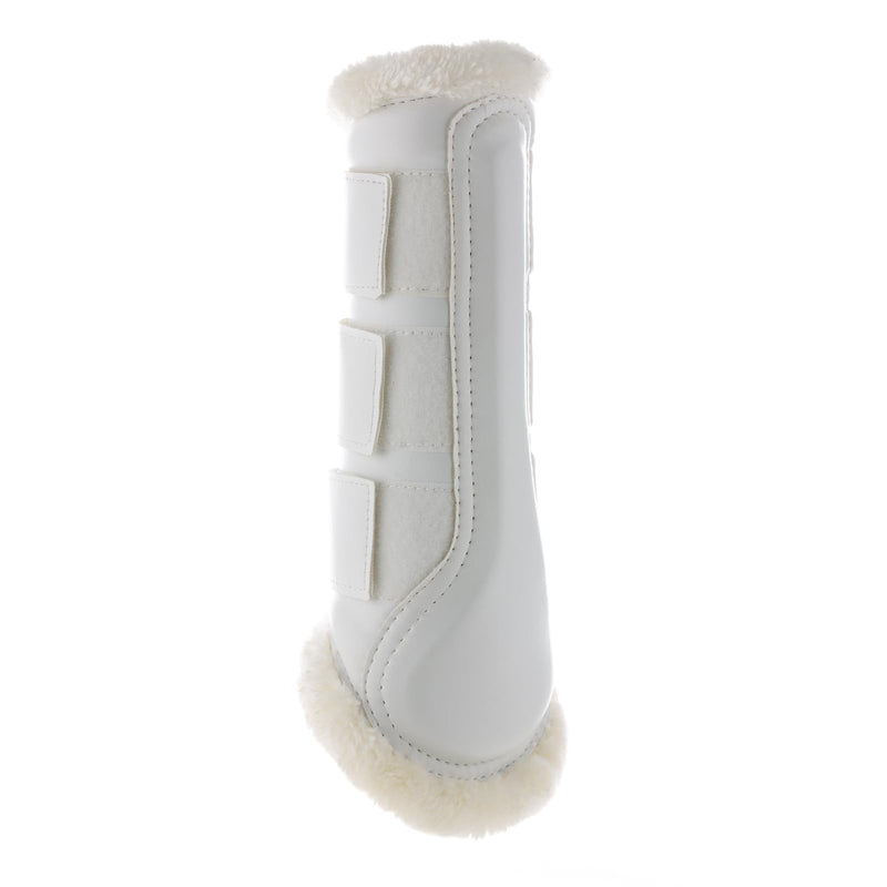 HORZE Wilton Faux Fur Brushing Boots S White