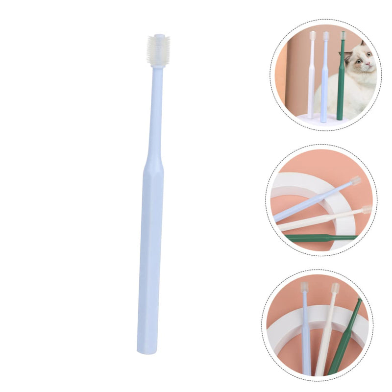 ifundom Pack of 2 Toothbrush for Cats, Puppies and Kittens, Comfortable Household Toothbrush for Teeth Cleaning, Made of High-Quality Plastic and TPE