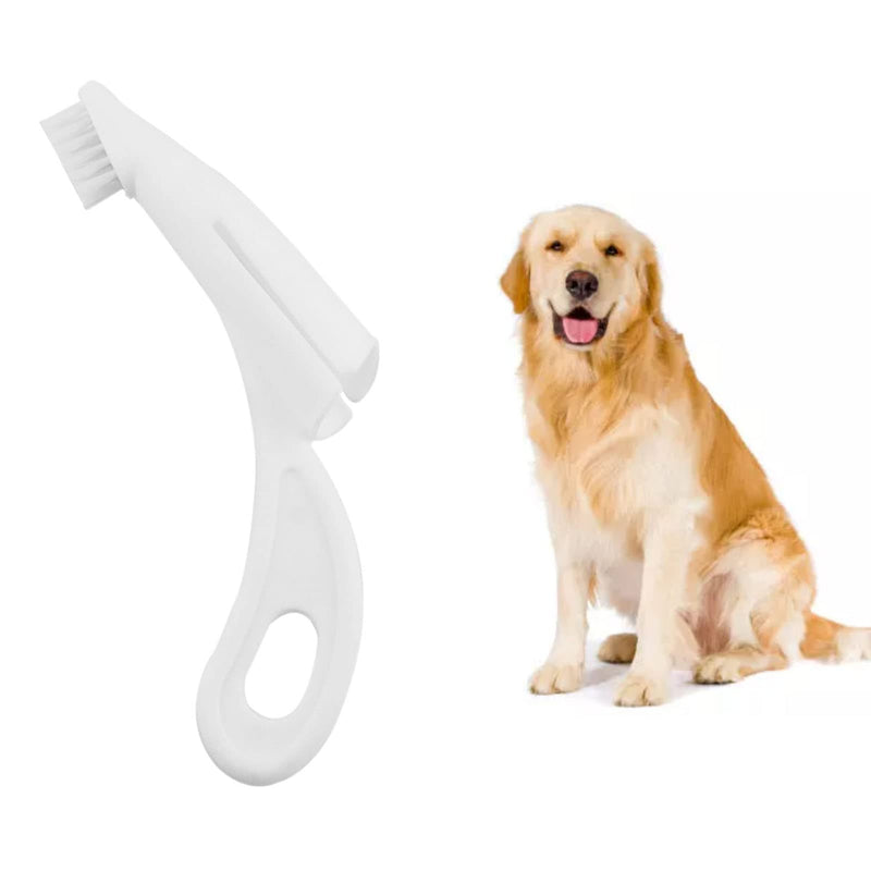 Dog Tooth Brush, Cat Toothbrush, Nylon Remove Finger Toothbrush for Dogs Dog Finger Toothbrush for Small & Large Pet (White)