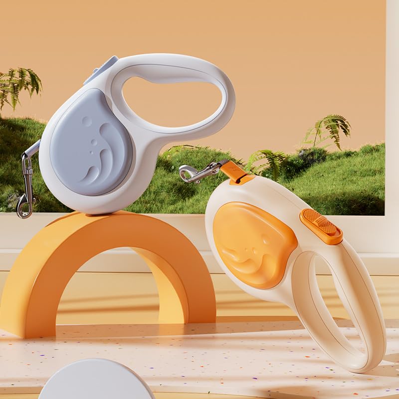 Retractable Dog Leash, Automatic Extendable 10ft/16ft Pet Leash Small, Medium and Large Dog Walking Leash (Orange, 16ft) Orange - PawsPlanet Australia