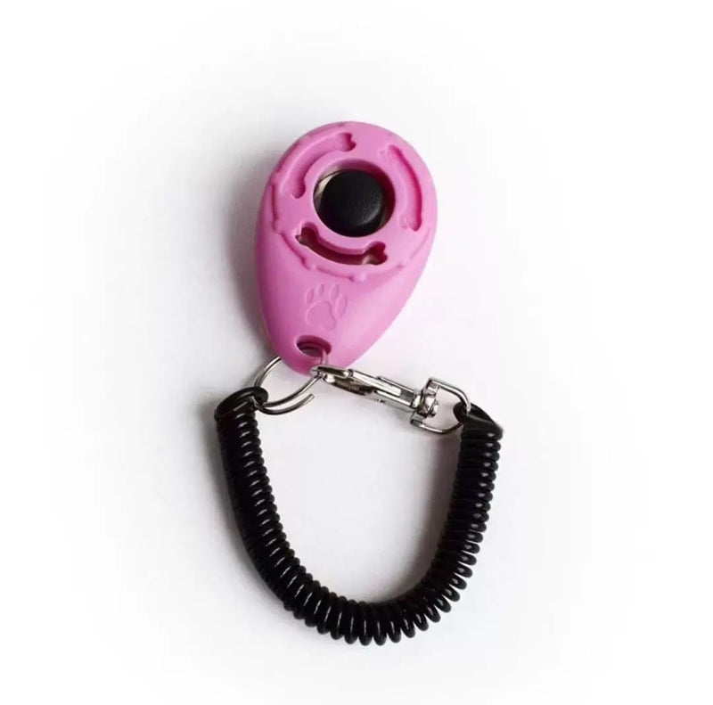 2pc Pink Clicker Easy to Use with Button Dog Training Accessories Strong and Long-Lasting,Behavior Aids - PawsPlanet Australia