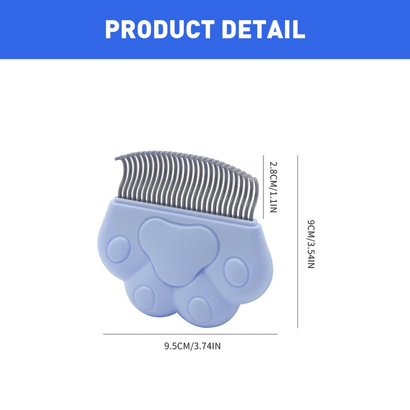 Cat Comb Pet Short Long Hair Removal Massaging Shell Comb Soft Deshedding Brush Grooming And Shedding Matted Fur Remover Massage Dematting Tool For Dog Puppy Rabbit(Grey) Grey