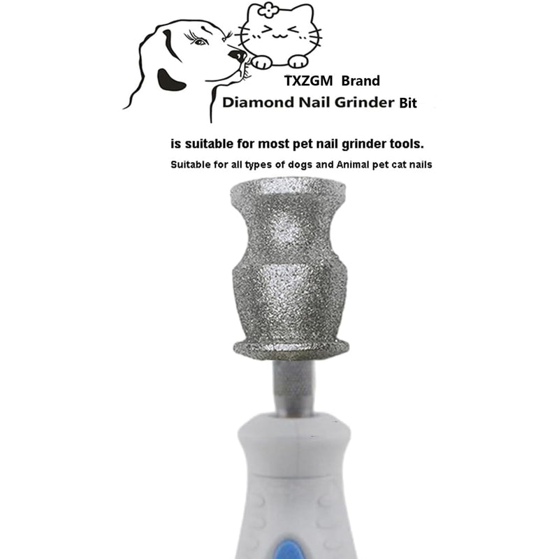 Diamond Pet Dog Nail Grinder Replacement Heads for Dremel Dog Nail Grinder Attachment kit,1/8'' Nail Claw Care Grooming Rotory Wheel for Dremel Animals Pet Dog Nail Grinder Attachment （Large） - PawsPlanet Australia