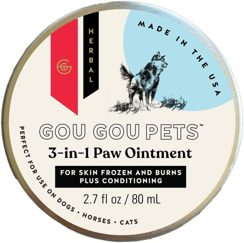 3-in-1 Paw Ointment Holistic Natural Derived Herbal for Dogs, Cats, Horses: Conditioning & Moisturizing for Extreme Heat & Cold Causing Frozen & Burned Paws - Made in USA - 2 oz