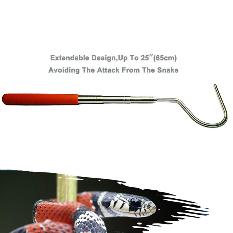 Extendable Snake Hook Reptile Corn Snake Ball Python Rattlesnake Handling Tool for Catching,Controlling,Or Moving Snakes, Material Tool(53inch and 25inch) - PawsPlanet Australia
