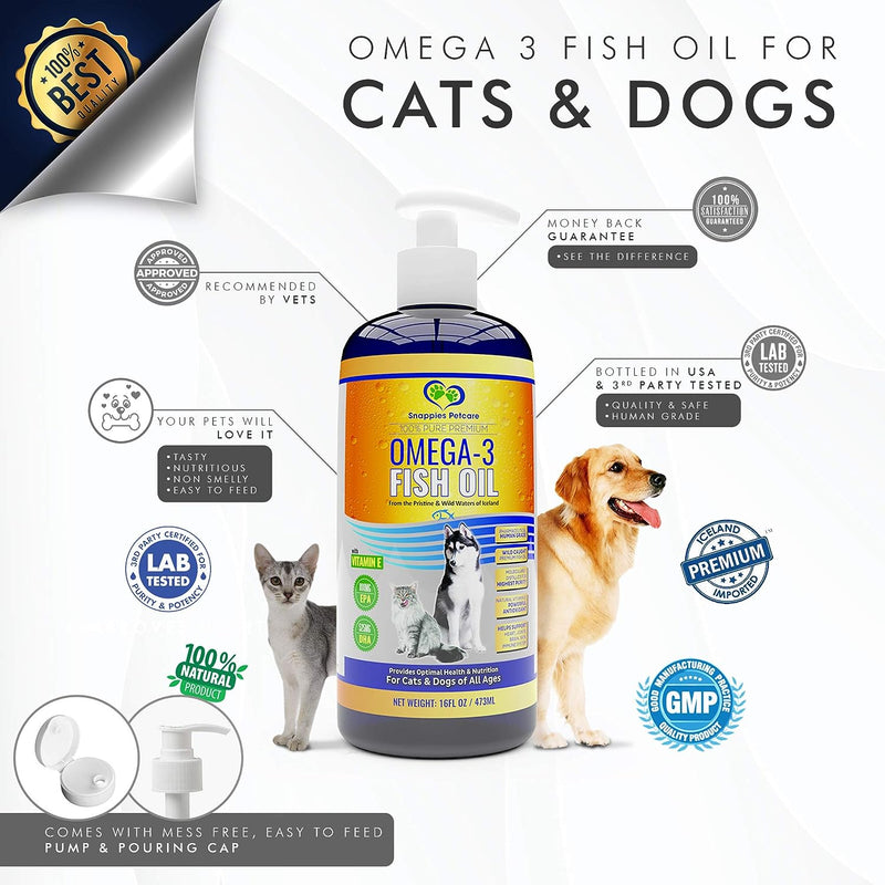 TerraMax Pro Liquid Omega-3 Fish Oil for Dogs and Cats, 16 Fl. Oz. 16 Fl. Oz. - PawsPlanet Australia