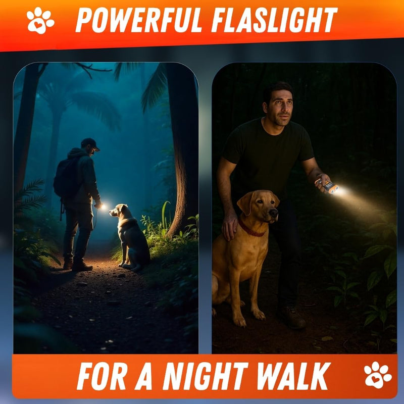 Dog Bark Deterrent Device, 5 Training Modes with Sonic/Max/Beep, Red Light & Night Flashlight, 60FT Ultrasonic Anti Barking Control – Safe, Humane, Rechargeable Indoor/Outdoor Bark Trainer for Dogs - PawsPlanet Australia