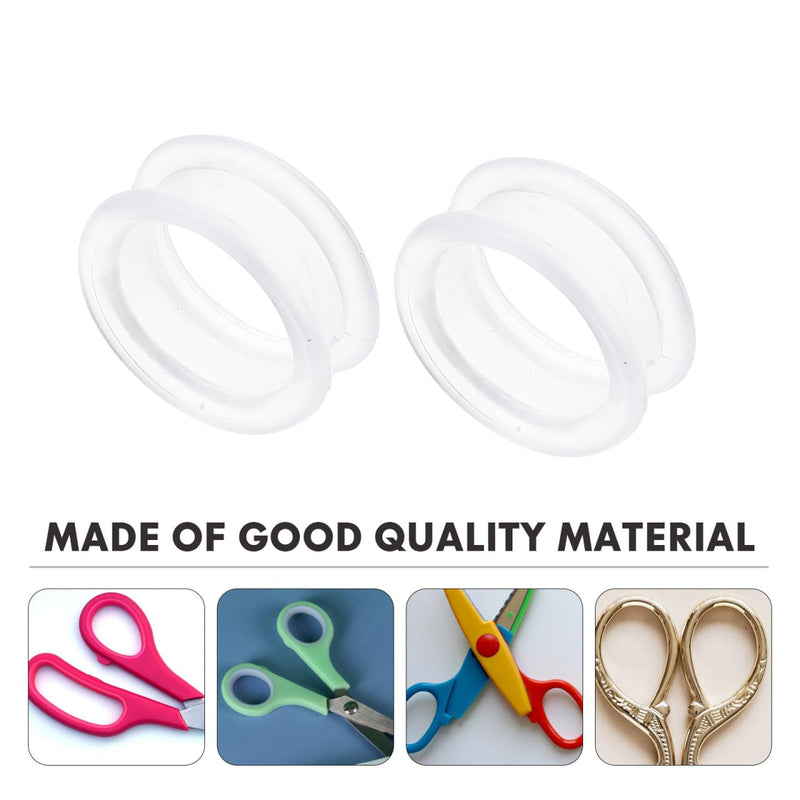 Balacoo 8 Pcs Silicone Scissors Finger Rings, Dog Grooming Shear Finger Ring Thumb Inserts Grips, Soft Pet Grooming Scissors Accessories for Dog Hair Cutting (White) - PawsPlanet Australia