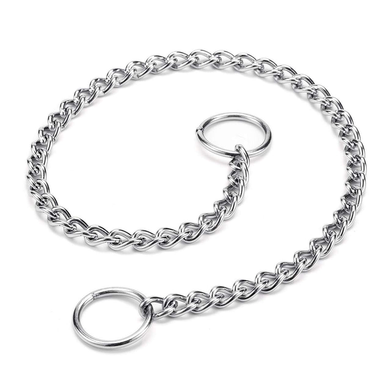 Mogoko Stainless Steel Dog Choke Chain Collar, Puppy Metal P Chain Slip Collar Pet Training Walking Choker(2.0mm;14.0 Inch) 2.0mm x 14.0 inch Silver - PawsPlanet Australia