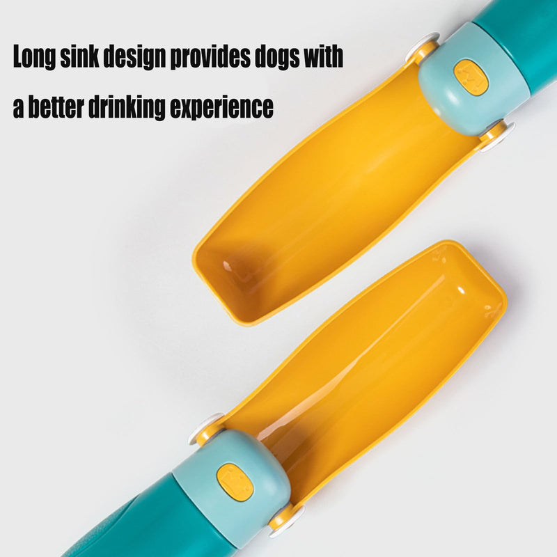 Dog Water Bottle, Leak Proof Portable Puppy Water Dispenser, Travel Puppy Water Bowl, Foldable Dog Water Bottle for Pets Outdoor Walking, Hiking, Travel, Food Grade Plastic (Green, 16.23 fl. oz) Green - PawsPlanet Australia