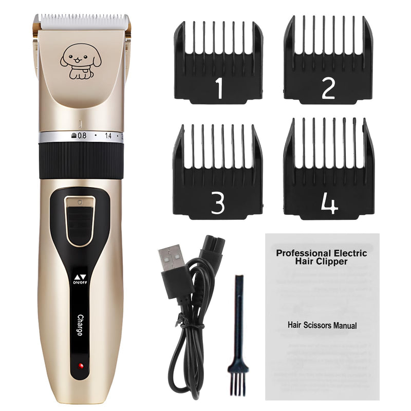 QOTSTEOS Dog Grooming Kit, Professional Dog Clippers, Low Noise, Cordless, USB Rechargeable, Easy to Clean, Lightweight, Suitable for Thick Hair/Coats, Pet Shaver Trimmer for Dogs, Adults & Pet Owners - PawsPlanet Australia