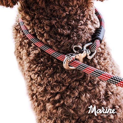 EZYDOG Marine Training Slip Dog Lead | 1.7m, Climbing Rope, All-In-One, One-Size-Fits-All, Silicon Waste Bag Keeper,Easy to Slip On, No Harness or Collar Needed, Sailing Snap Clip, (Regular, Black) Regular