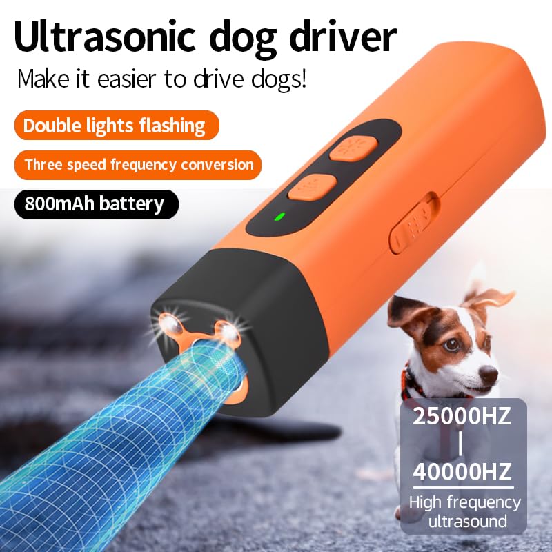 2025 Dog Bark Deterrent,Rechargeable Sonic Dog Repeller,Safe 25KHz Sonic Frequency Transmitter,Anti Bark Device for Dogs,50ft Range Professional Dog Training Tool,LED Indoor/Outdoor Barking Silencer.