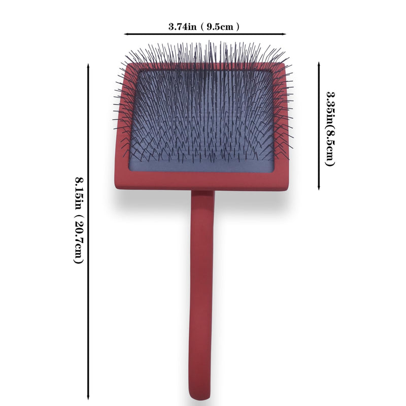Big slicker brush for large dogs - Dog Brush for Shedding & Long Hair Cats Tool: Thick Coat Daily Care Painless Mat Remover Trusted by Pet Owners" (red) red - PawsPlanet Australia