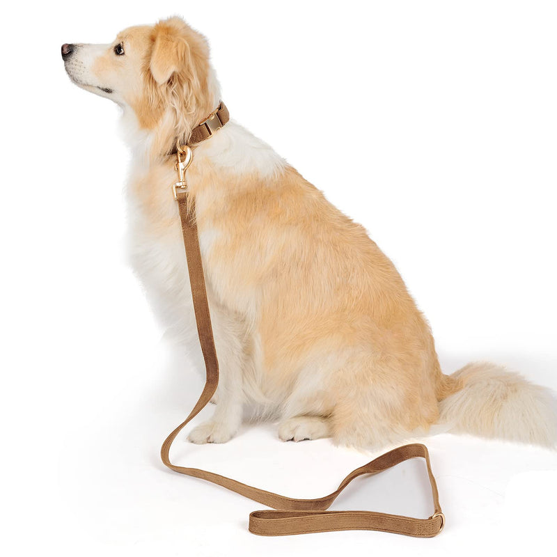 Corduroy Dog Leash 5 Ft Length for Small Medium Large Dogs (Brown,Small) Small (Pack of 1) Brown - PawsPlanet Australia