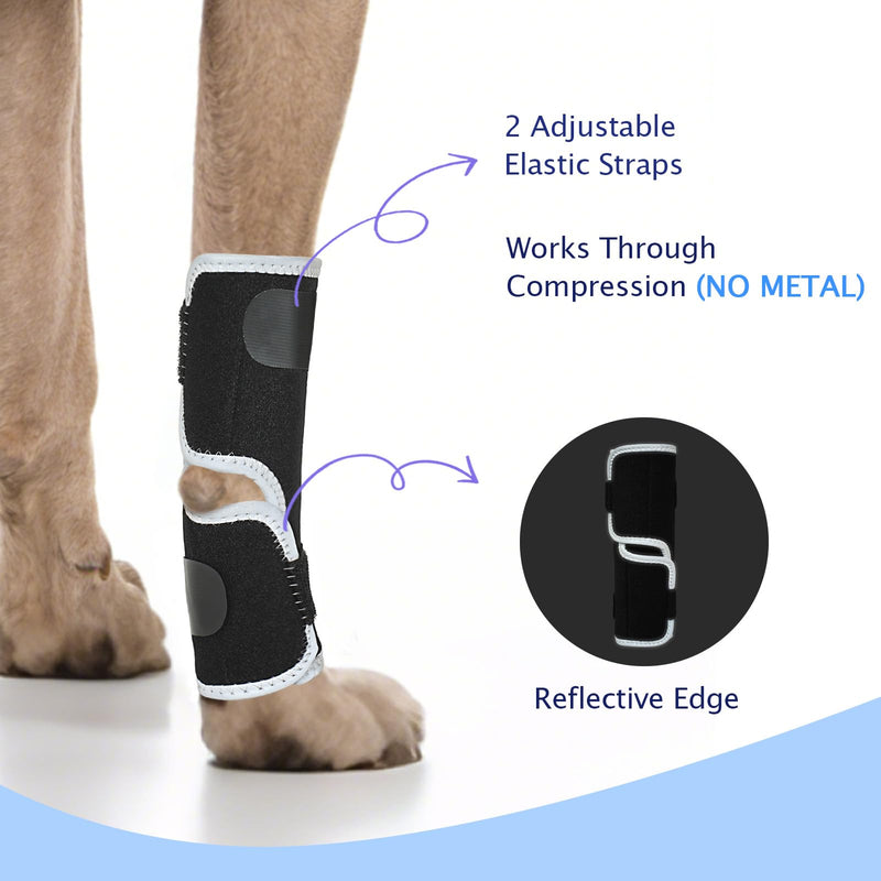 Dog Front Leg Brace - Hock Joint Compression Wrap Providing Stability for Dogs for ACL , Arthritis, Joint Discomfort Aid in Wound Care and Recovery - Dog Wrist BracePreventing Injuries, Sprains (S)