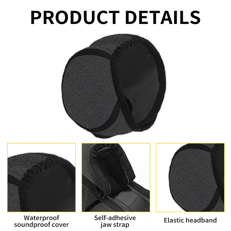 Dog Ear Muffs Noise Protection Waterproof Dog Ear Covers for Grooming Adjustable Pet Cats Dogs Calming Hood Pet Snood Swim Ears Protectors for Noise Anxiety Thunder Fireworks Swimming Bath (S) S