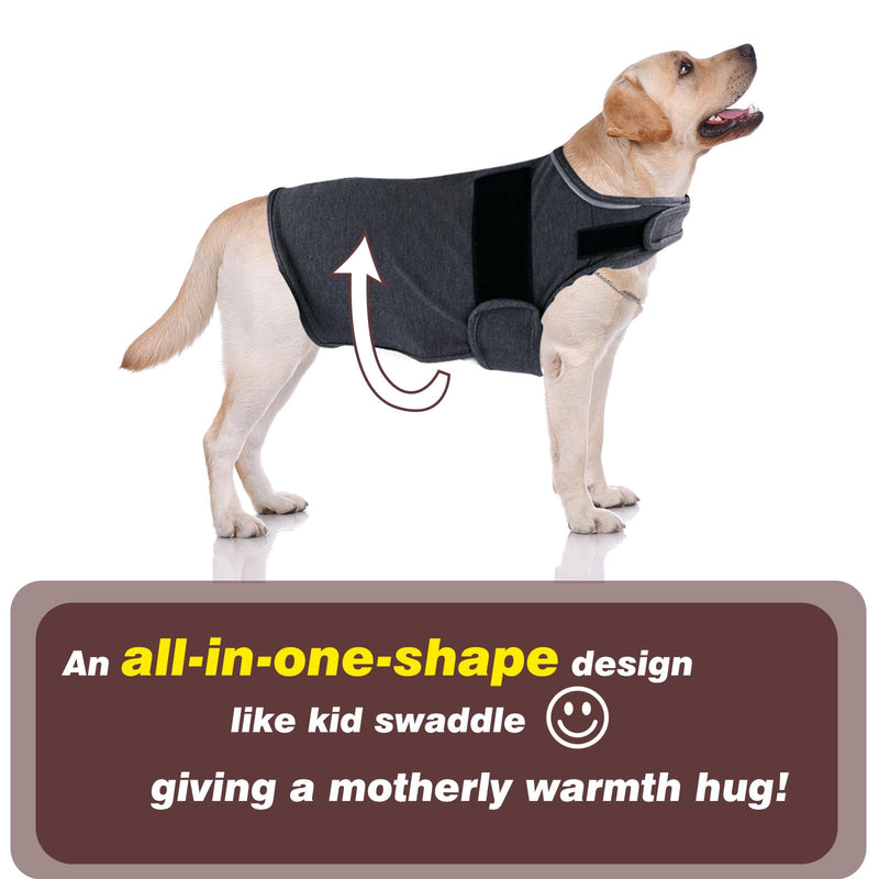 Dog Anxiety Relief Calming Vest, Fireworks, Thunderstorm, Separation Canine Stress Relief Coat, Anti Anxiety Jacket for Dogs (Grey, M) Medium Grey - PawsPlanet Australia