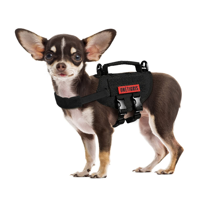 Puppy Harness, Small Dog Harness with Handle, No-Pull Pet Harness for Small Dog Cat(XXS) XXS Black